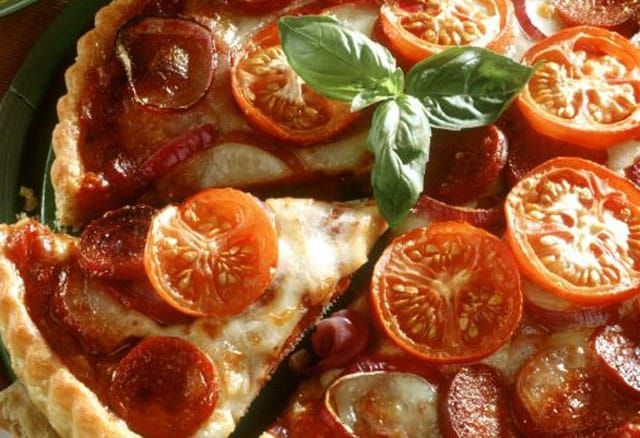 Tarte aux tomates et chorizo WW