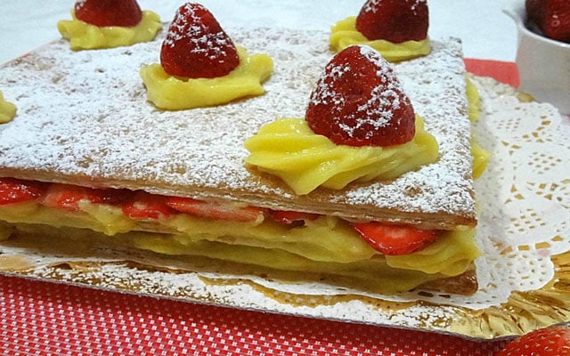 mille-feuille aux fraises au Thermomix