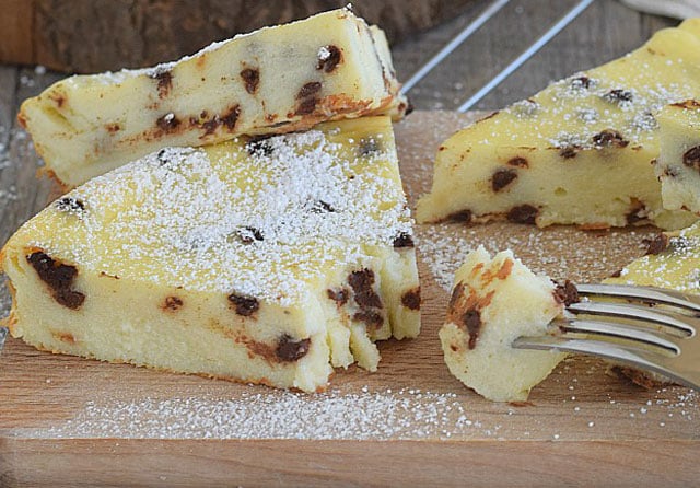 clafoutis à la ricotta et pépites de chocolat au Thermomix
