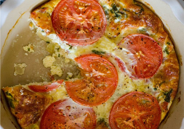 quiche sans pâte à la tomates WW