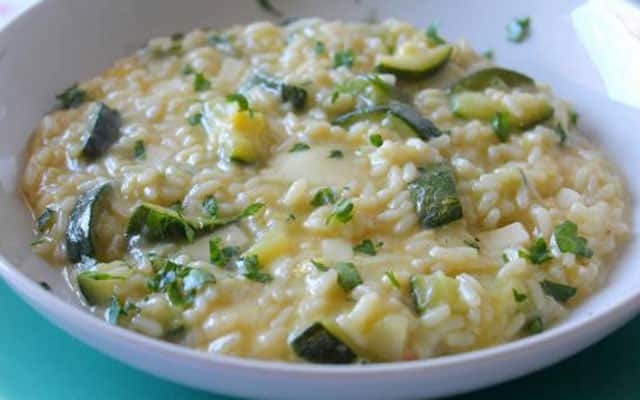 risotto aux courgettes et chèvre frais WW