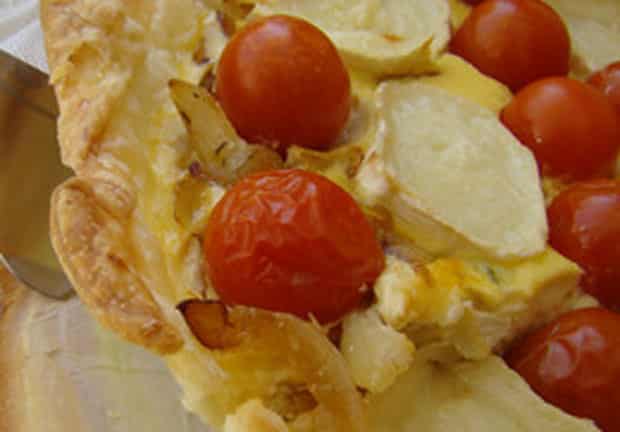 tarte aux tomates cerises et chèvre WW