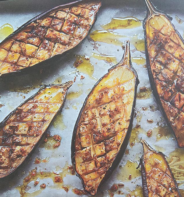 Aubergine à l'ail et au gingembre