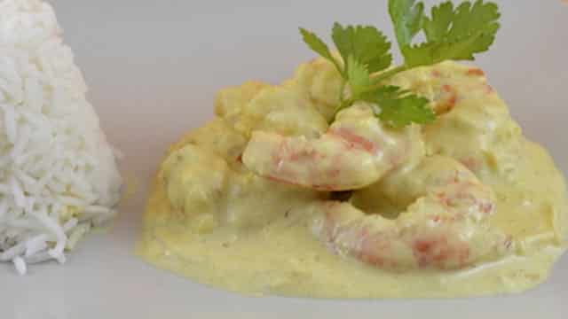 Crevettes au Curry et au Yaourt WW