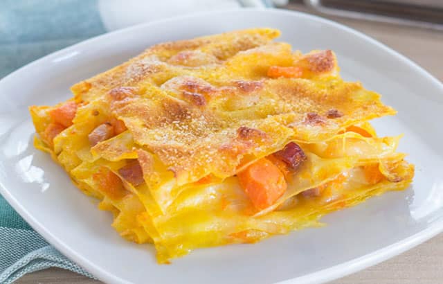 lasagnes au potiron et jambon WW