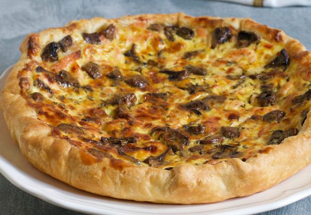 quiche au saumon et aux champignons WW