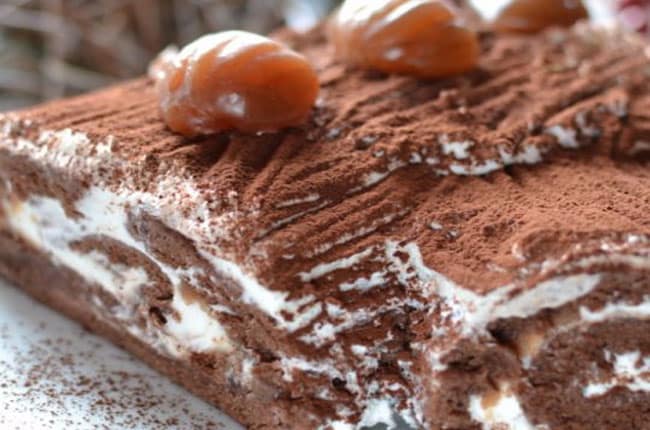 Bûche Légère à la Crème de Marrons WW