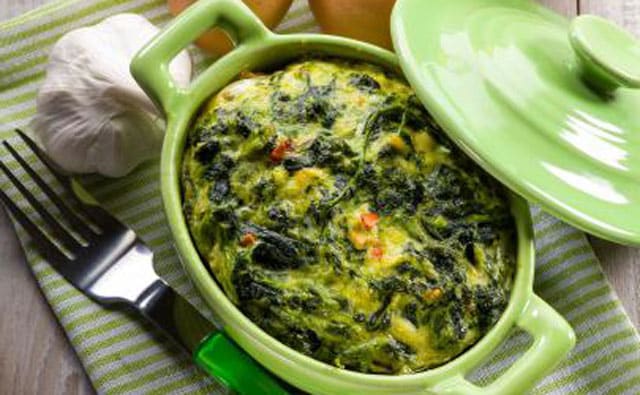 flan d'épinards au fromage de chèvre WW