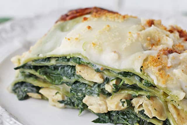 lasagnes au poulet aux épinards WW