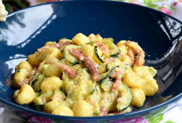 gnocchis à la crème de courgettes et au jambon WW