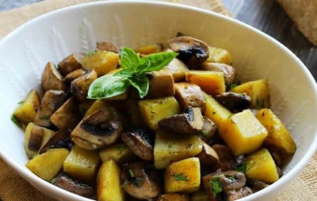 poêlée légère de pommes de terre aux champignons
