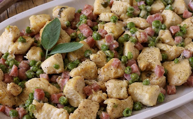 poulet aux petits pois et jambon WW