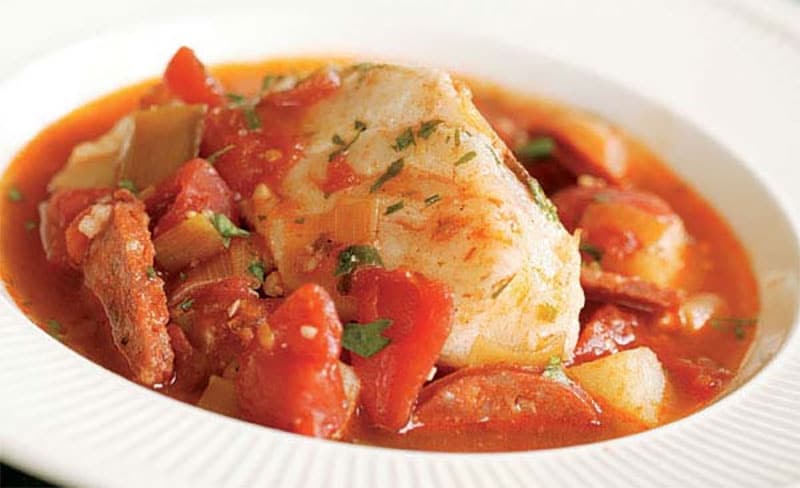 Filets de cabillaud à la sauce chorizo