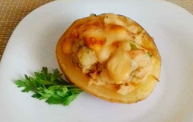 Pommes de Terre Farcies au Thon et Champignons WW