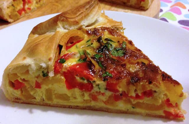 tarte salée aux poivrons au Thermomix