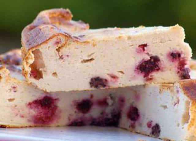 Gâteau léger au Fromage Blanc et aux Framboises WW