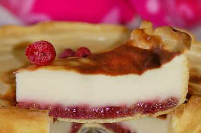 flan pâtissier aux framboises et citron au Thermomix