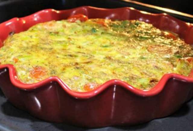 quiche sans pâte au thon et aux légumes WW