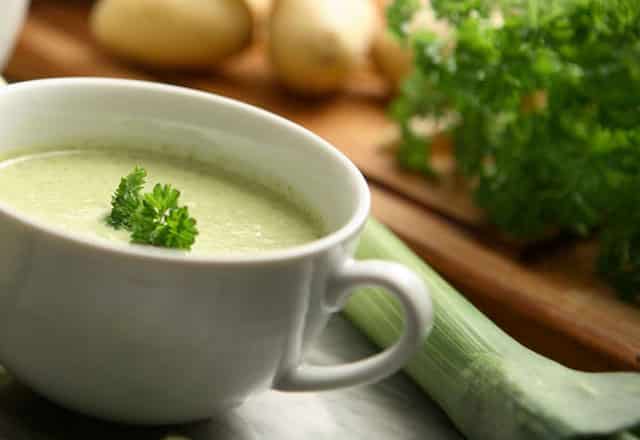 velouté de poireaux au chèvre frais au Thermomix