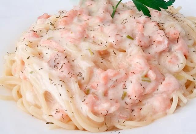 Spaghettis à la Crème de Saumon WW