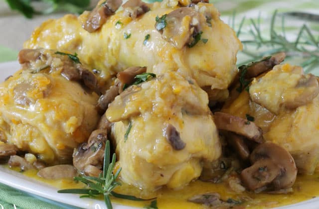 cuisses de poulet aux champignons WW