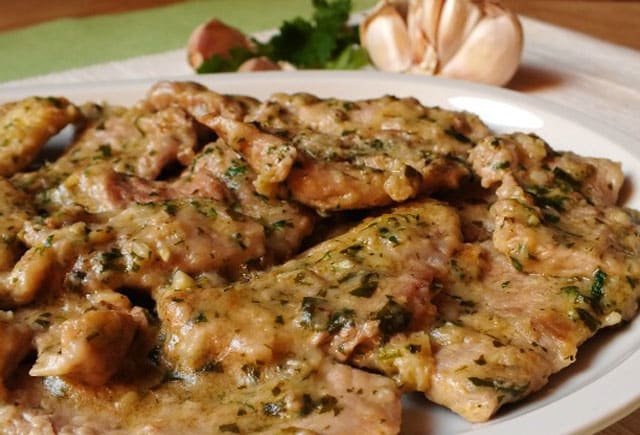 escalopes de veau au persil et à l'ail WW