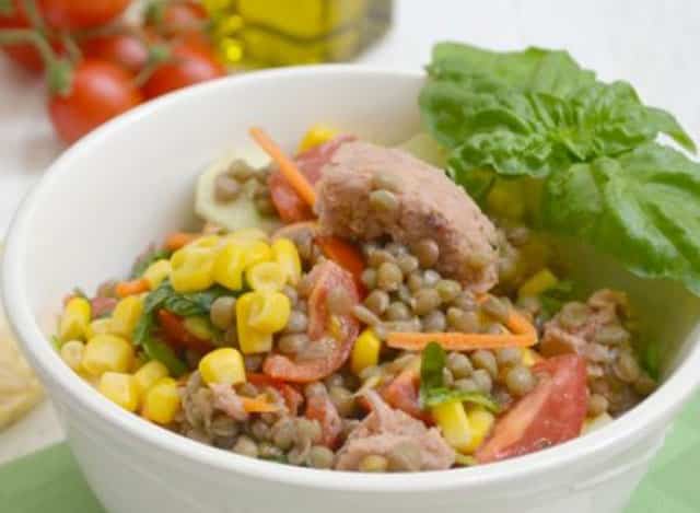 salade aux lentilles et au thon WW