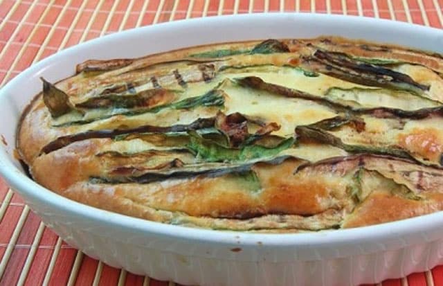 Clafoutis aux Courgettes et Aubergines Grillées WW