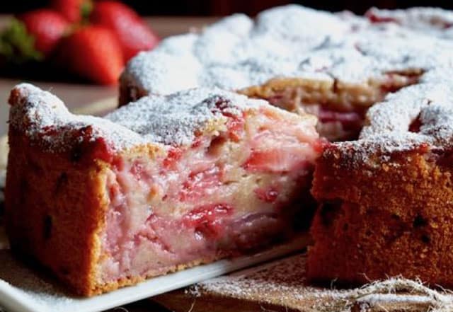 gâteau invisible aux fraises au Thermomix
