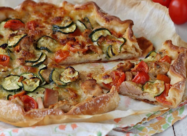 tarte légère au thon et courgettes WW