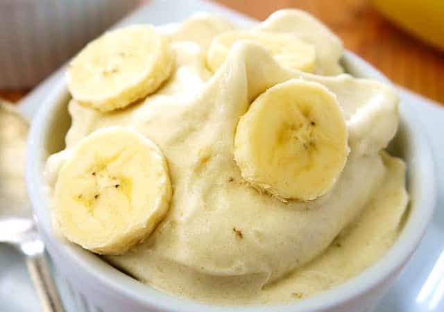 glace légère à la banane à 0 SP