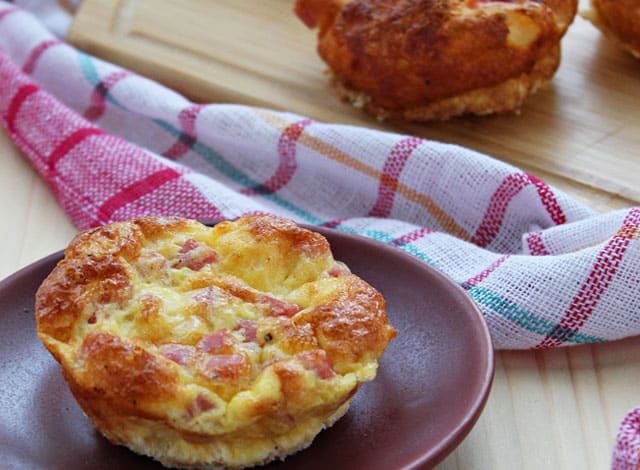 Muffins Soufflés au Jambon et au Fromage WW