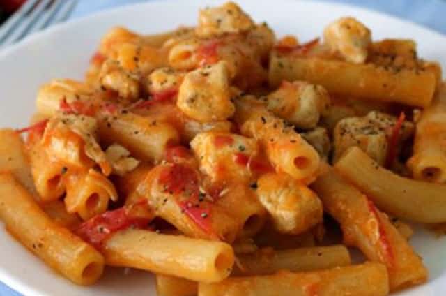 pâtes au poulet et tomates cerises au Thermomix