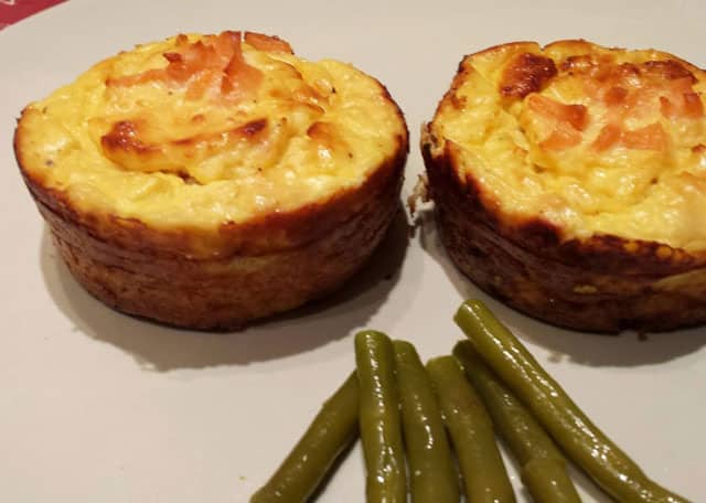 flans de poireaux au saumon fumé à 1 SP