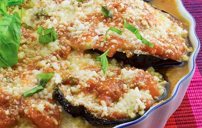 Aubergines gratinées au parmesan