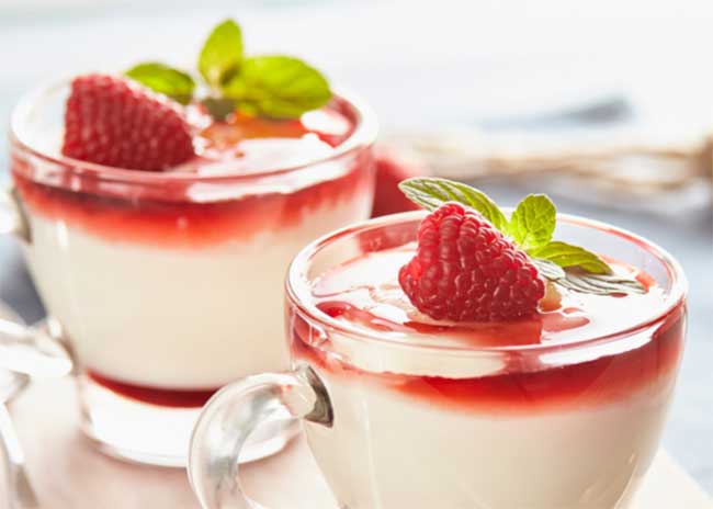 Verrines de framboises facile