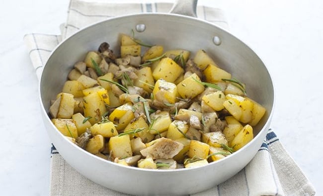 Poêlée de champignons aux pommes de terre