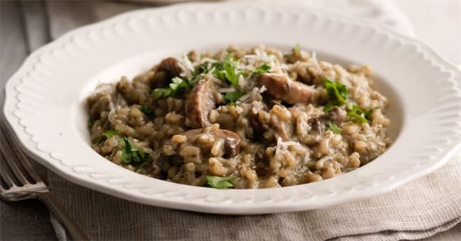 Risotto crémeux aux champignons