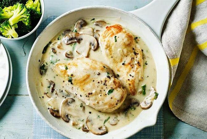Poulet aux champignons et crème au Thermomix
