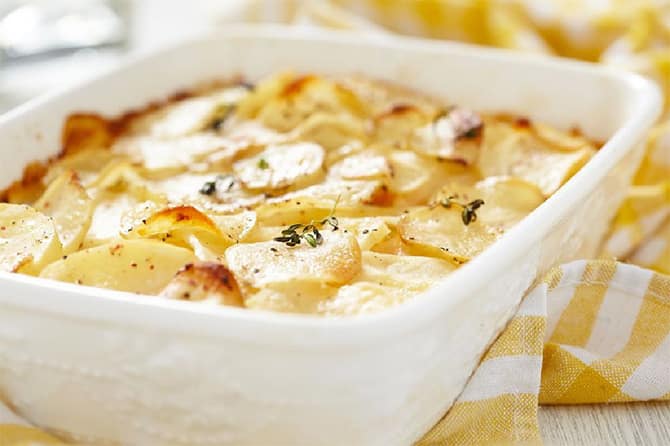 Gratin Dauphinois léger saumon