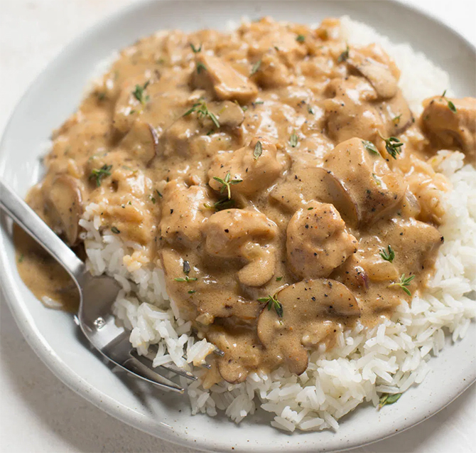 La recette du poulet stroganoff au Thermomix