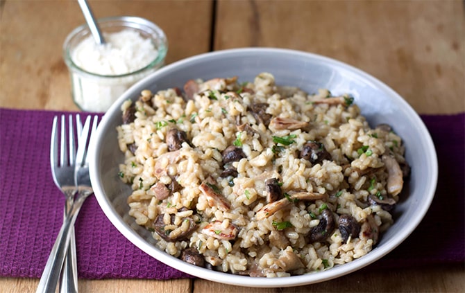 Risotto aux champignons et jambon au Thermomix