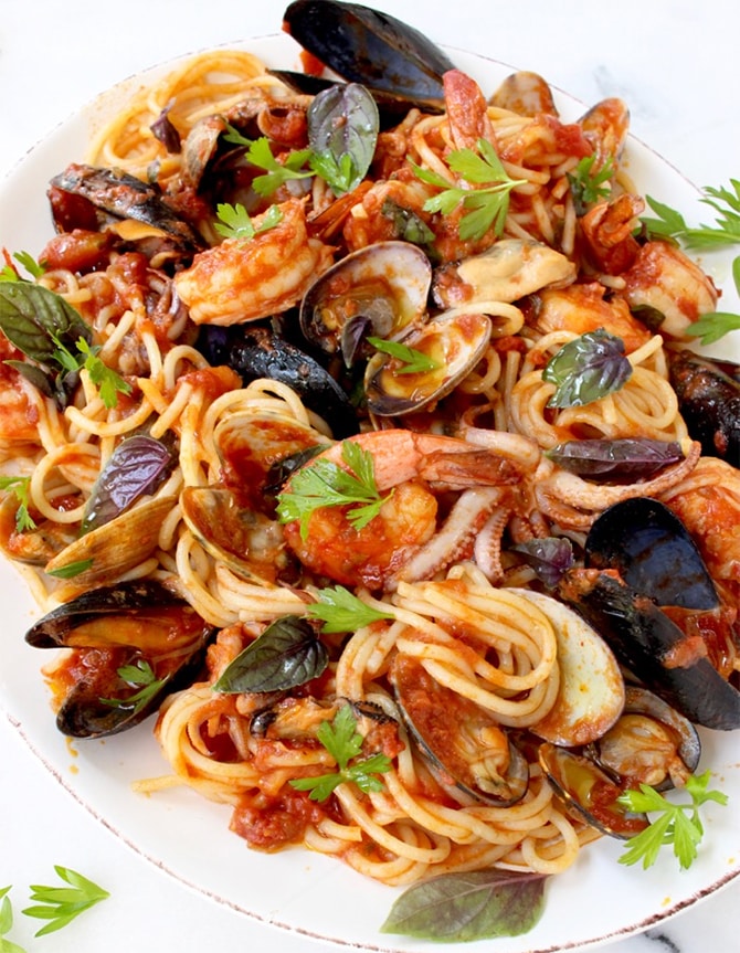 Spaghettis au fruits de mer au Thermomix