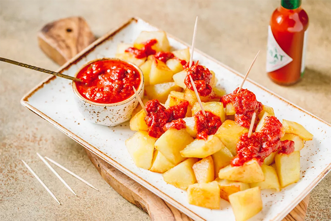 Patatas bravas préparées au Thermomix