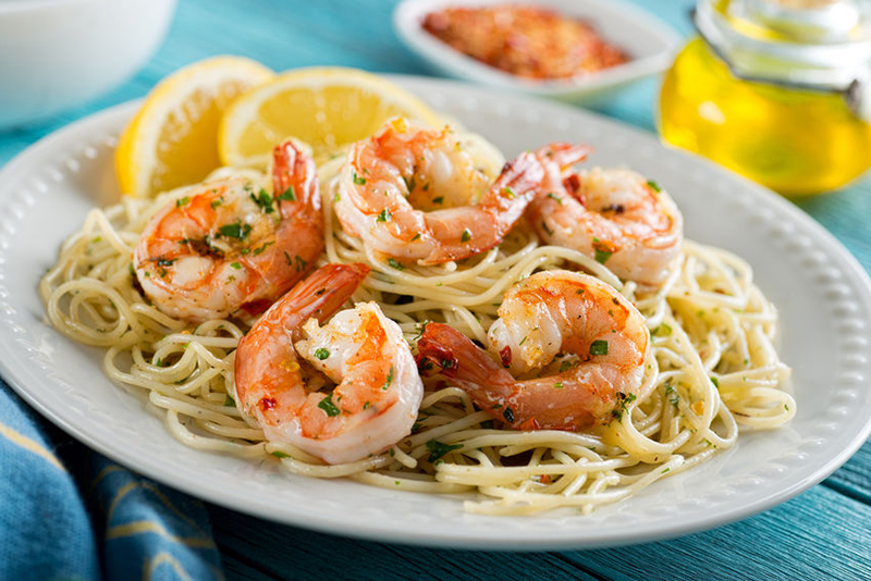 Spaghettis aux crevettes au Thermomix