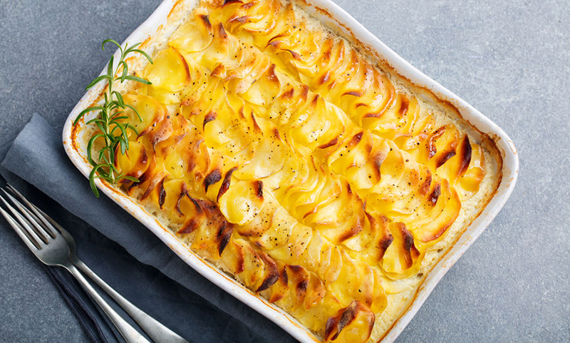 gratin de pomme de terre et saumon