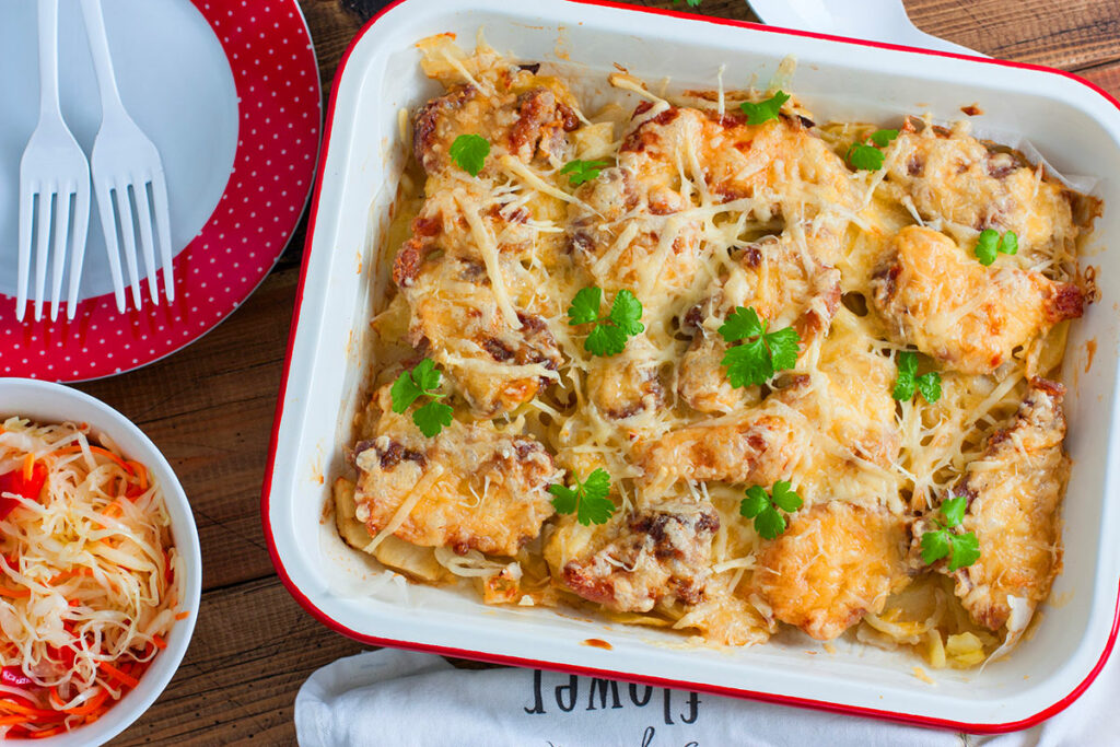 Cuisses de poulet gratinées au four