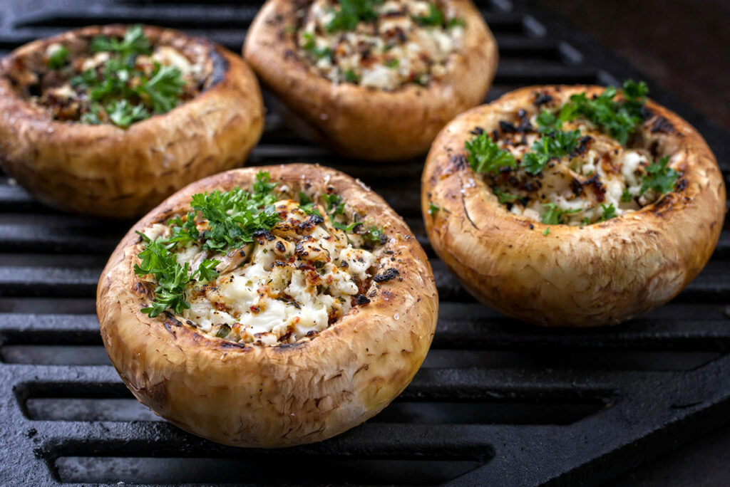 Champignons farcis au thon et mozzarella