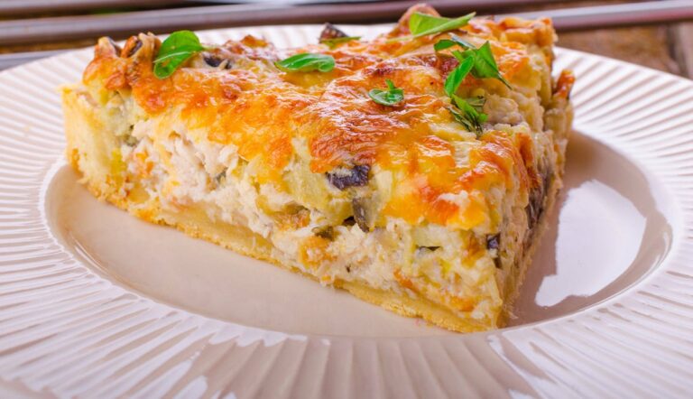 Flan de champignons et lardons
