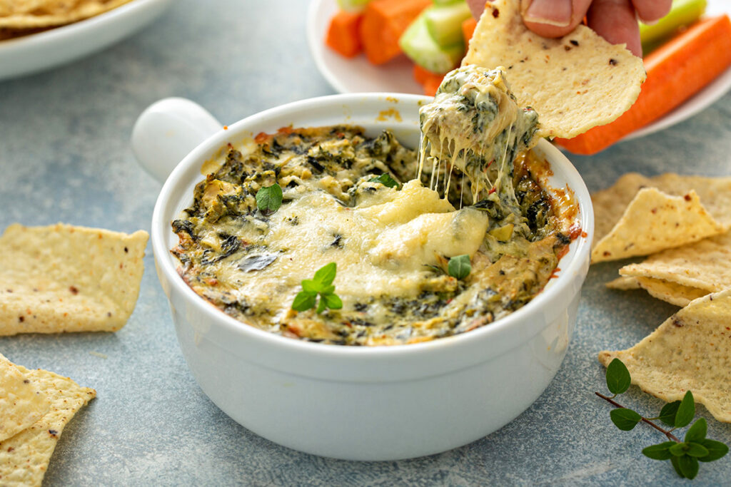 Le gratin d'épinards et artichaut